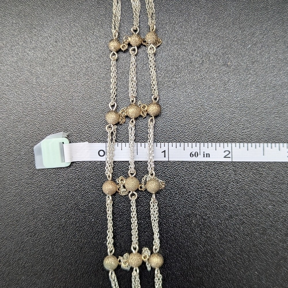 Silver Color And Champagne Gold Chain Bracelet Apt 9