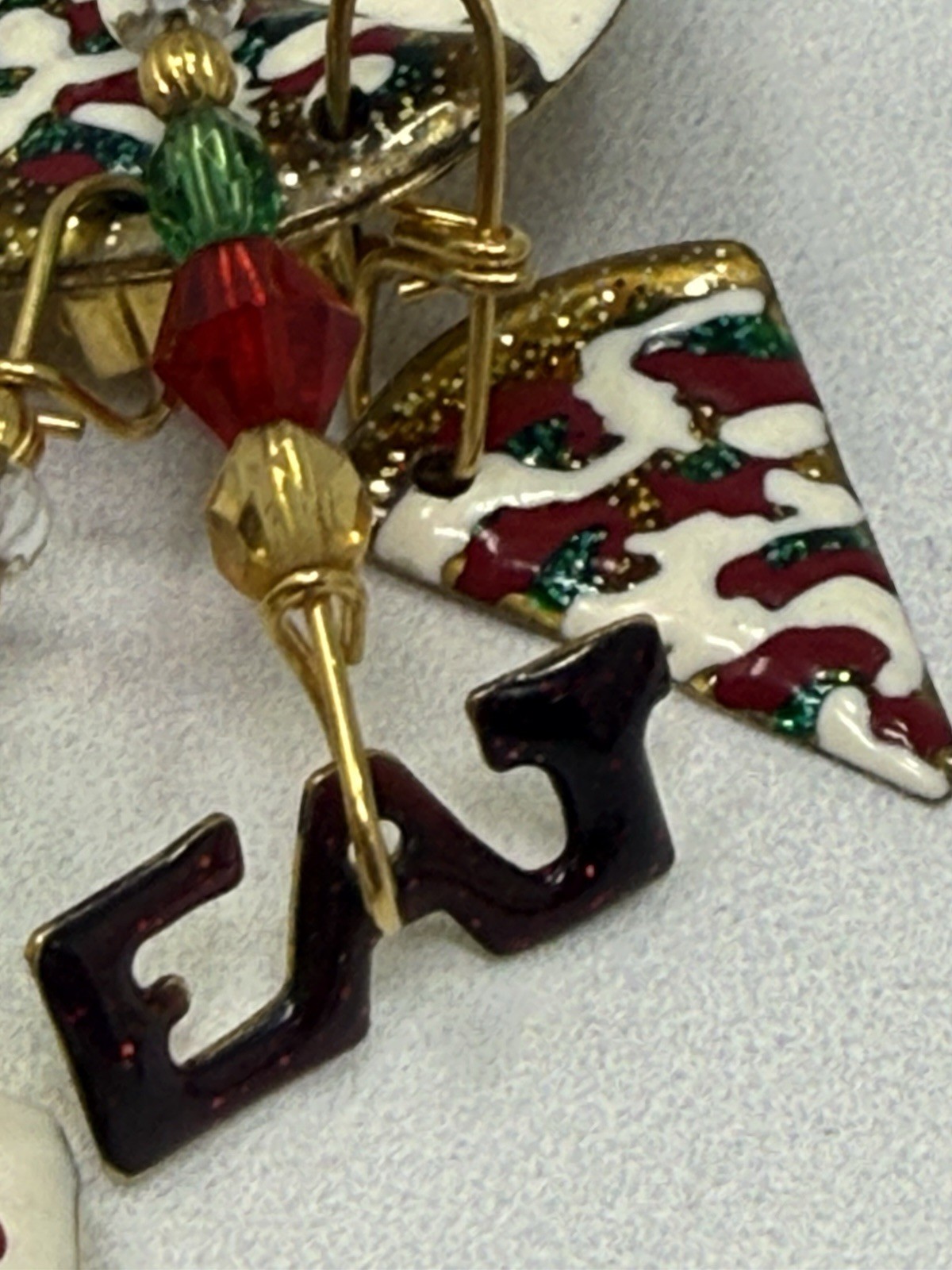 Lunch At The Ritz Eat Pizza Hand Signed 99 Designer Statement Earrings Enamel