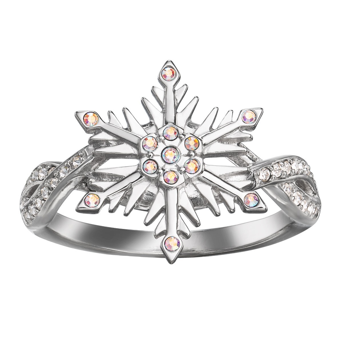 Disney X RockLove NEW ‘Frozen’ Aurora Borealis Crystal Snowflake Ring – Size 7