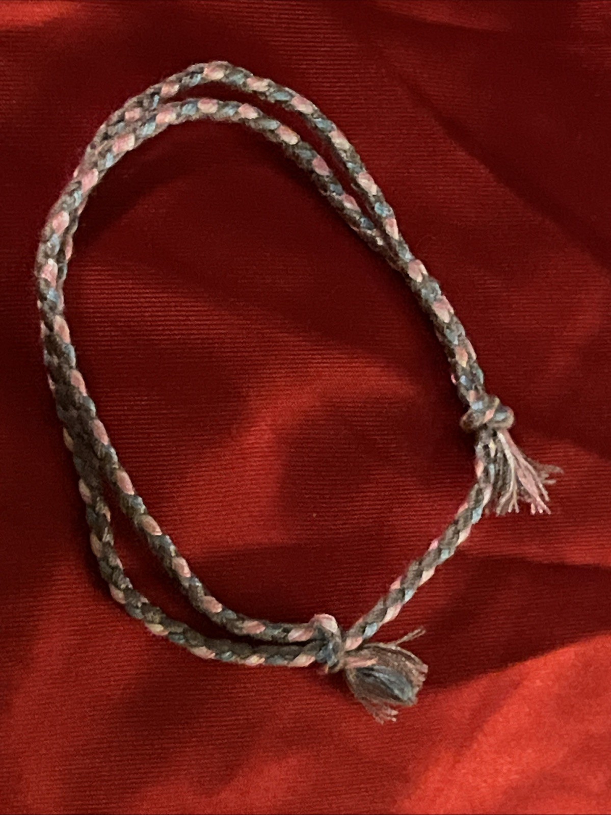 NEW BOHO BRAIDED THREAD FRIENDSHIP BRACELET ADJUSTABLE SKY BLUE GRAY PINK WHITE