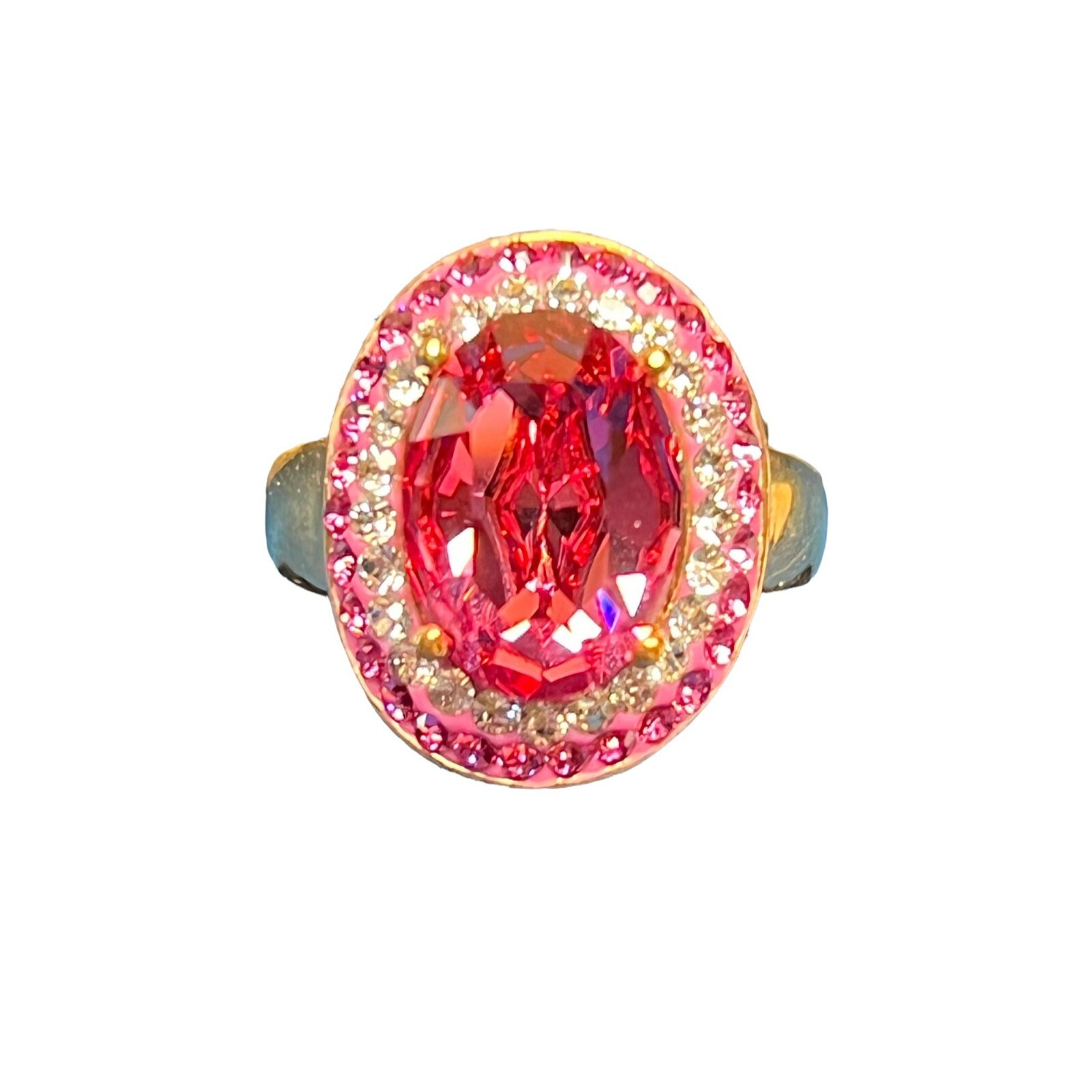 Seta Palm Beach Jewelry Ring Bronze Wash Pink Clear CZ Size 9 NEW