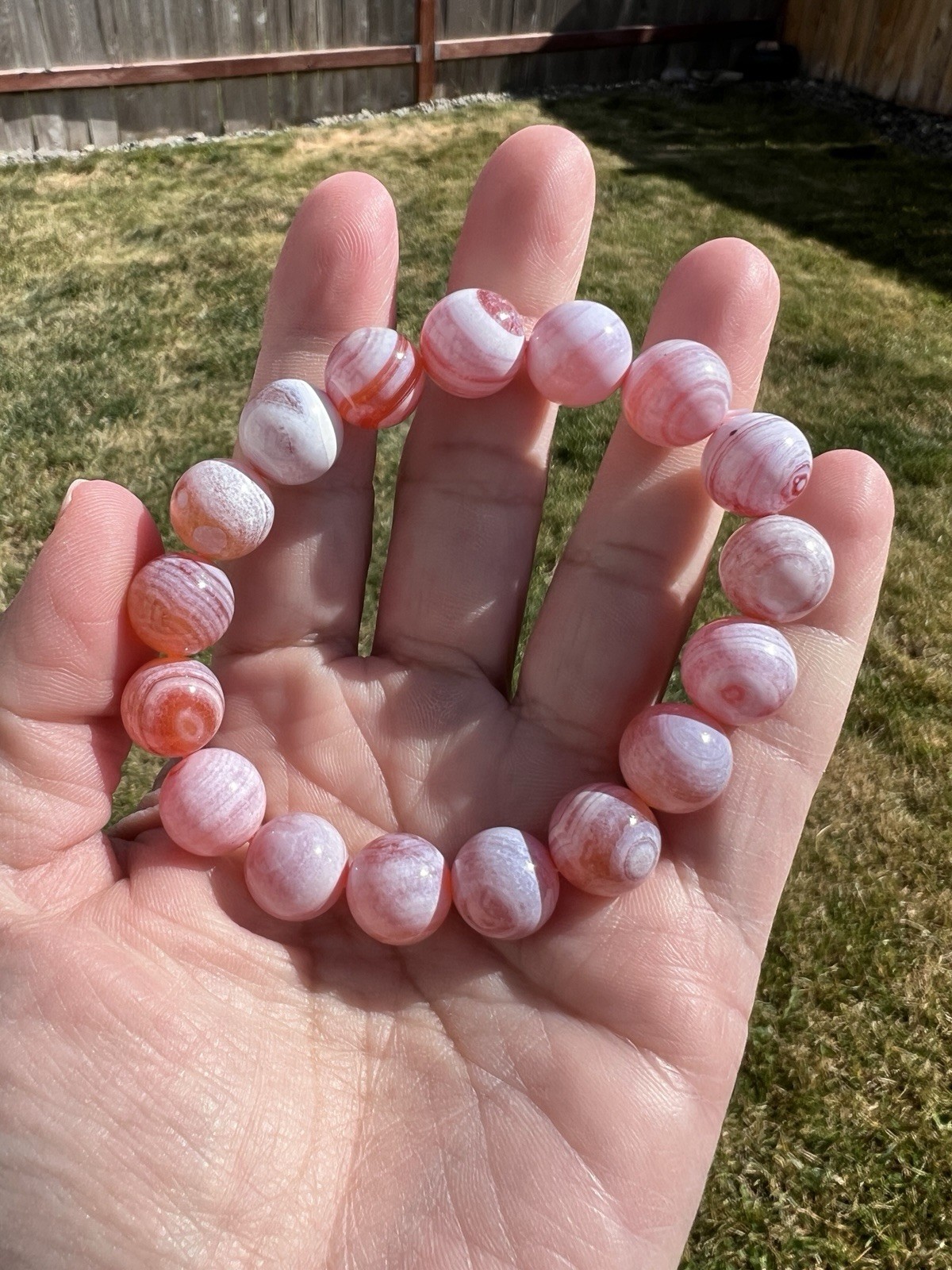 Yaochen Agate Beaded Bracelet 12 mm (changes color in water) – See video