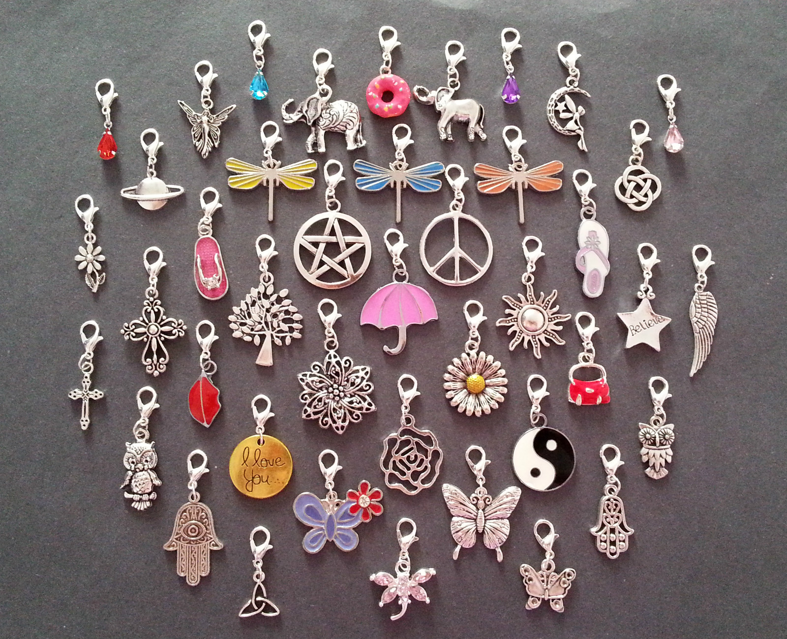 Clip On Dangle Charms for Memory Locket / Bracelet / Keyring *Buy 2 Get 1 Free*