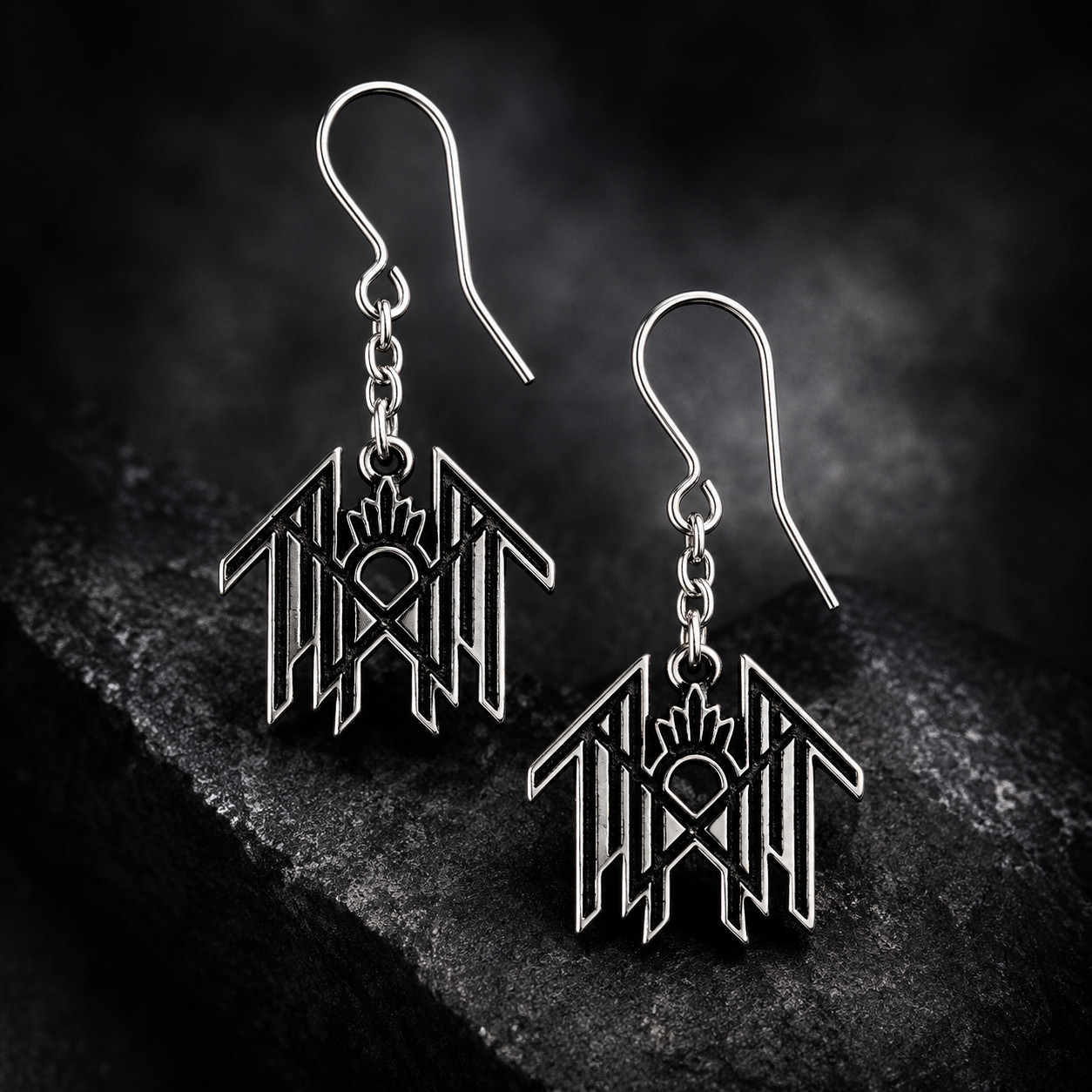 Sleep Token – Sigil Dangler Earrings Handmade in Fine English Pewter Official