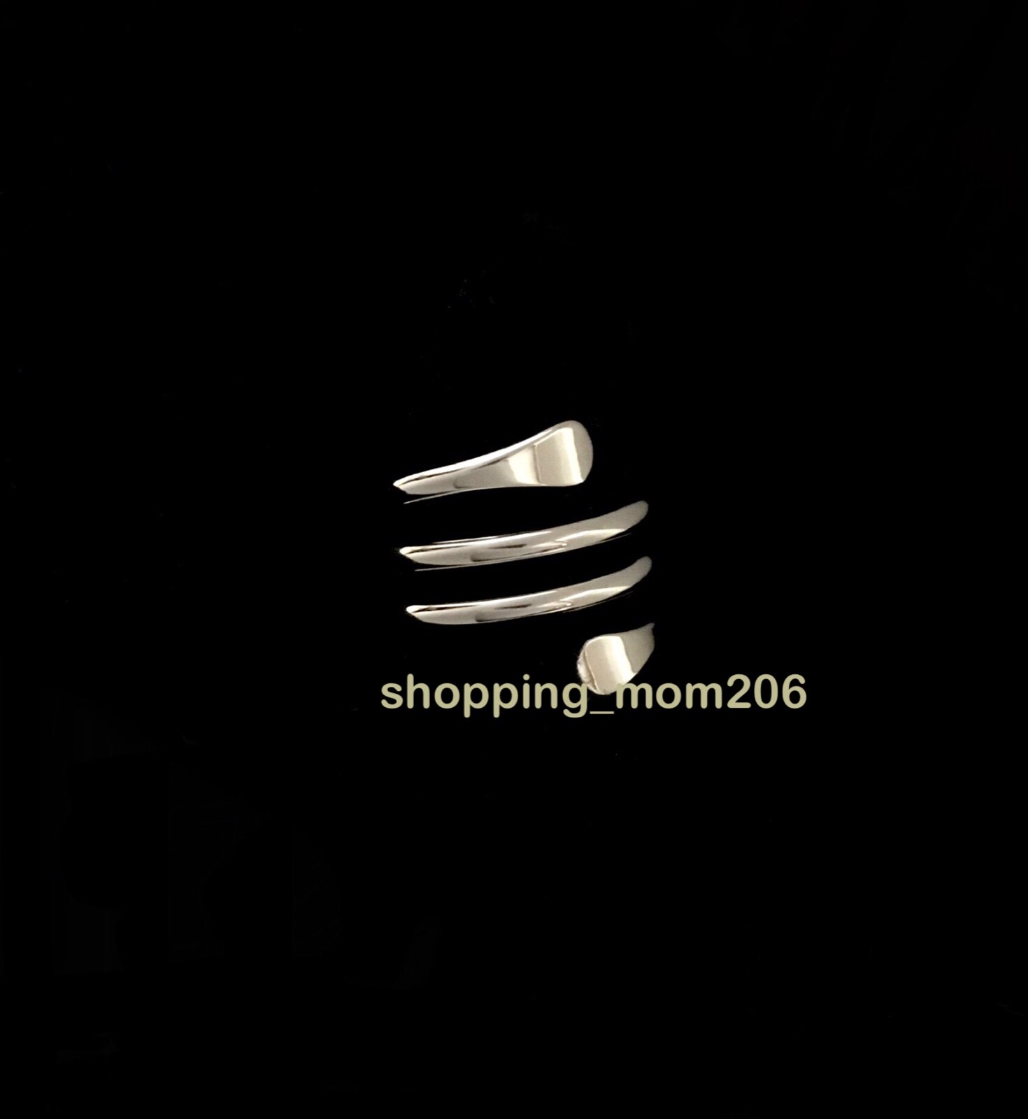 Lia Sophia “On A Roll” Silvertone Wrap Around Ring – Size 6, 7, 8, 9, 10
