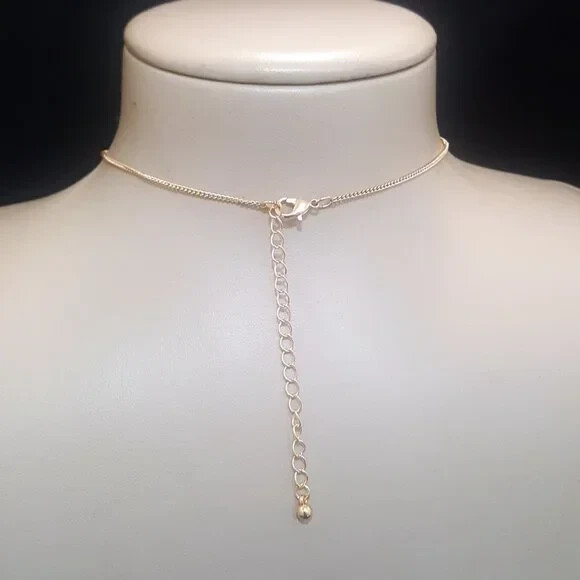 MIxit Women’s Delicates Gold Plated Resin Bib Necklace NWT