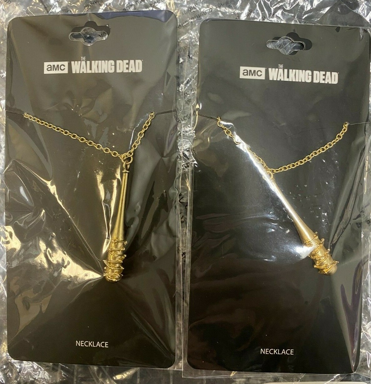 WALKING DEAD NEGAN “LUCILLE” BAT (2) NECKLACE Official Merchandise AMC TV SERIES
