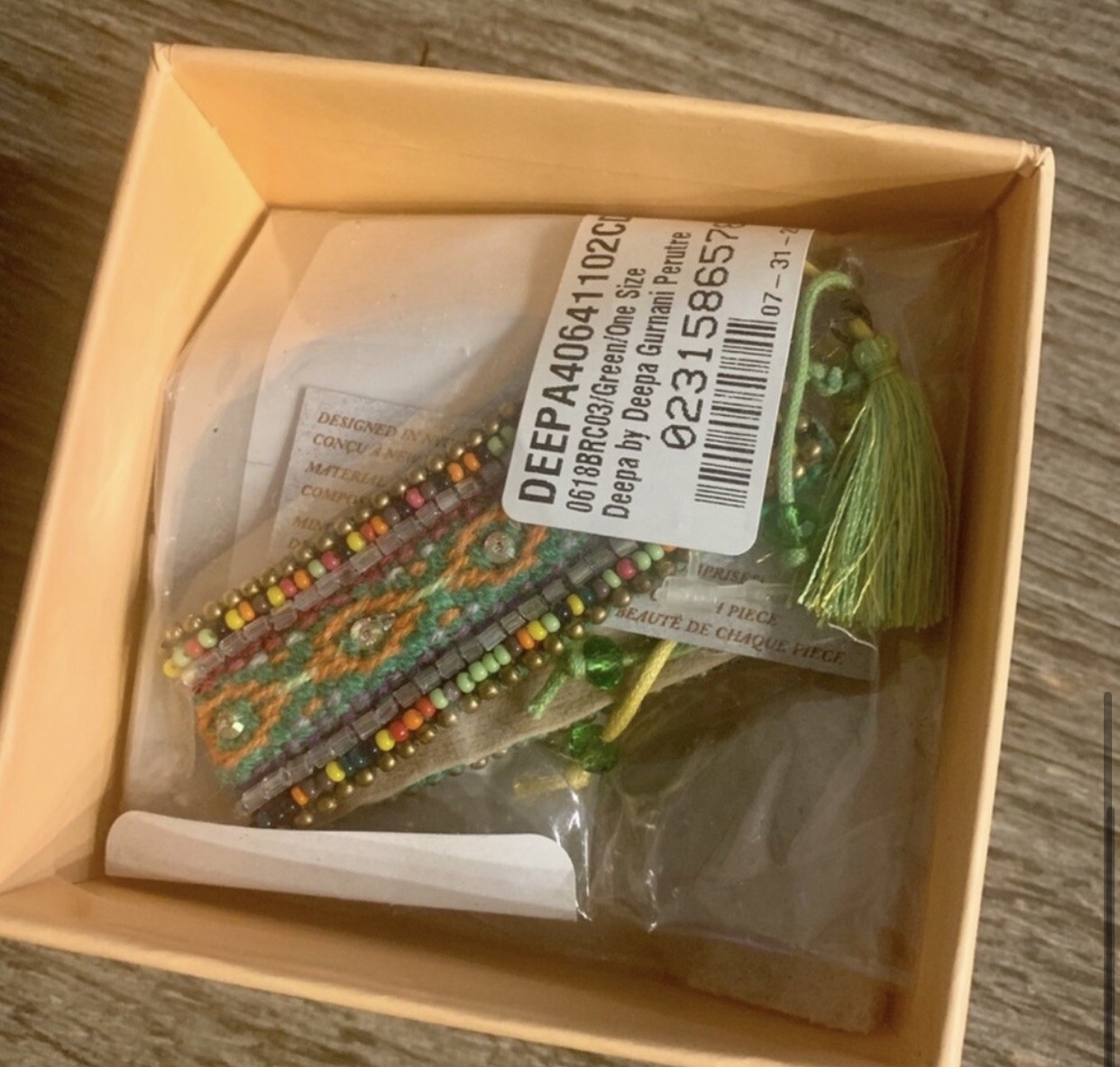 Deepa Gurnani Beaded Bracelet. Brand New.
