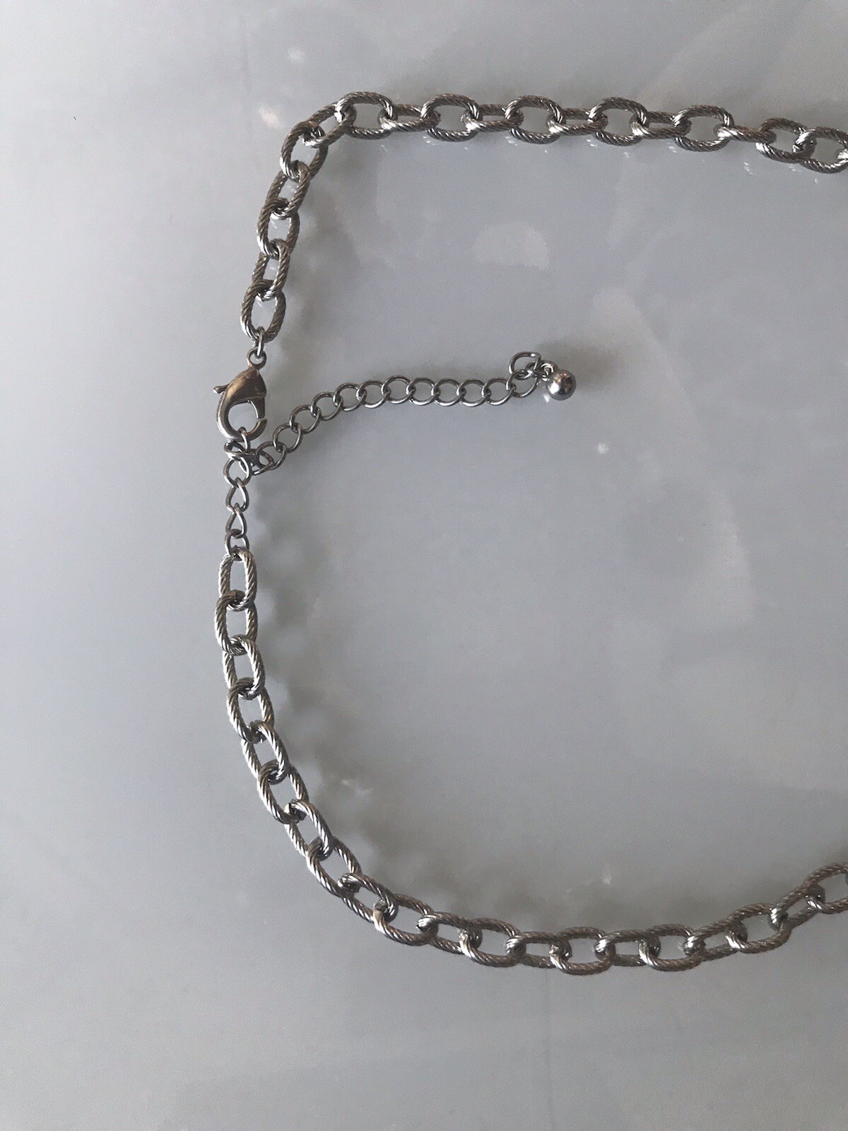 Pretty Pearl Necklace Dramatic Curvy Silvery Varied Size Faux Pearls In Loops
