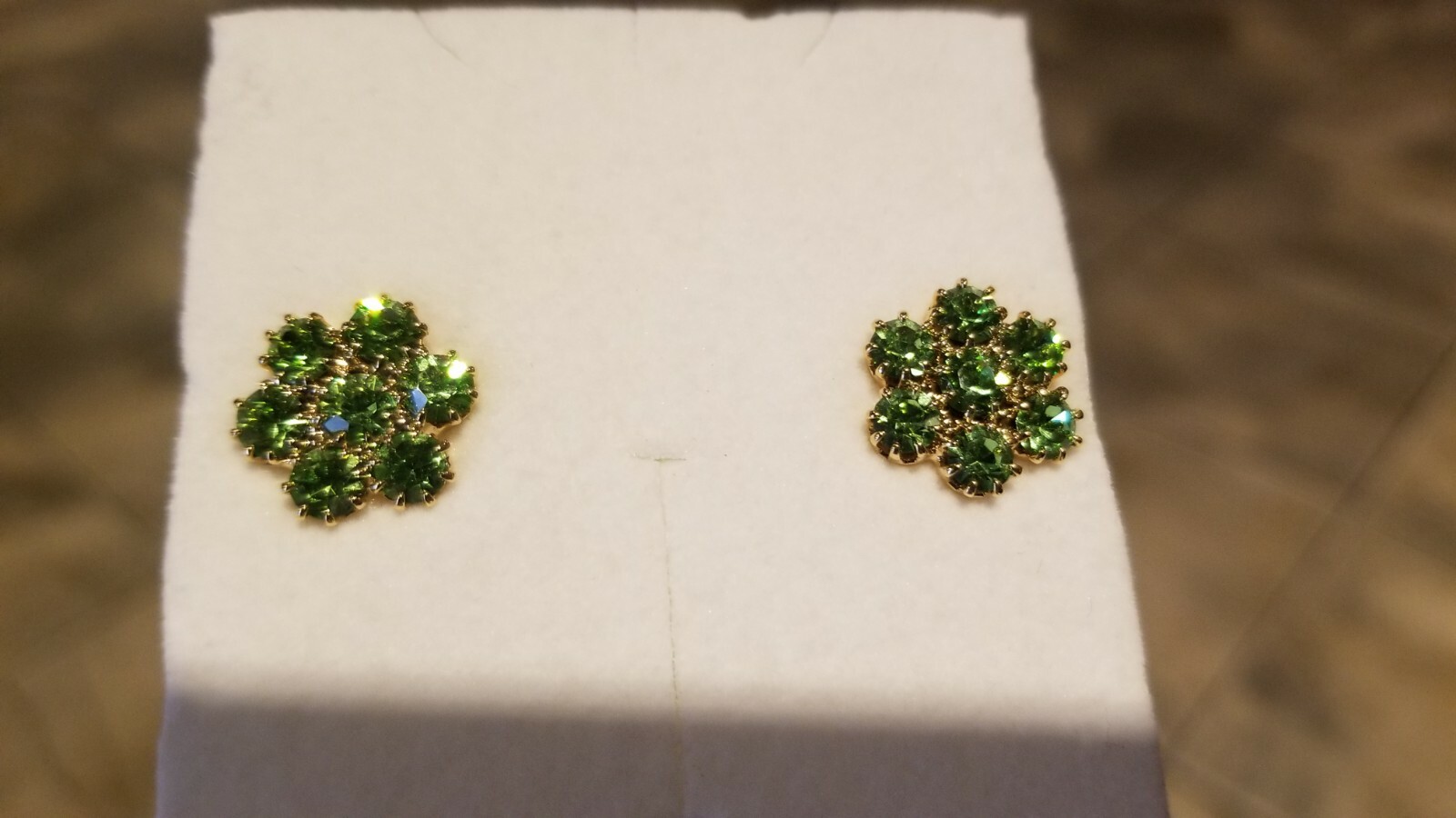 New Joelle Bijoux Designer Earings Imported from Italy (Green Stone)
