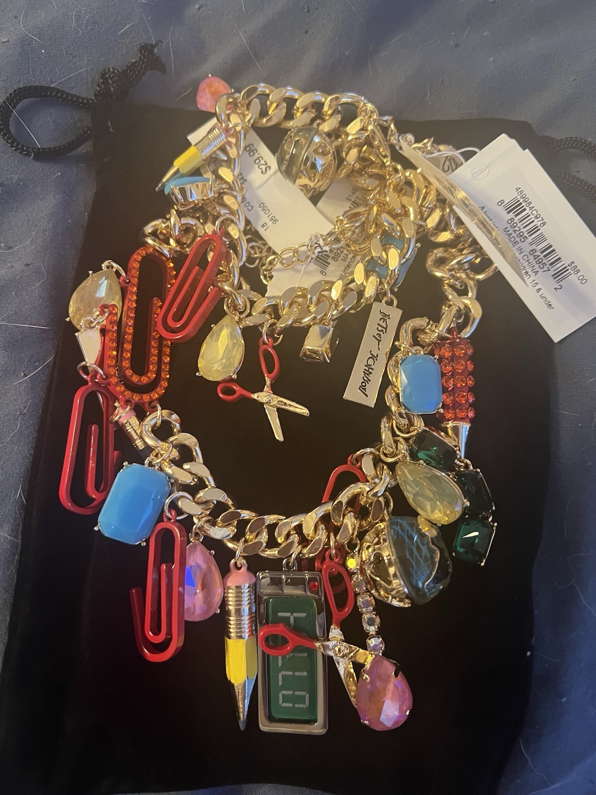 Betsey Johnson Teacher School Necklace And Bracelet