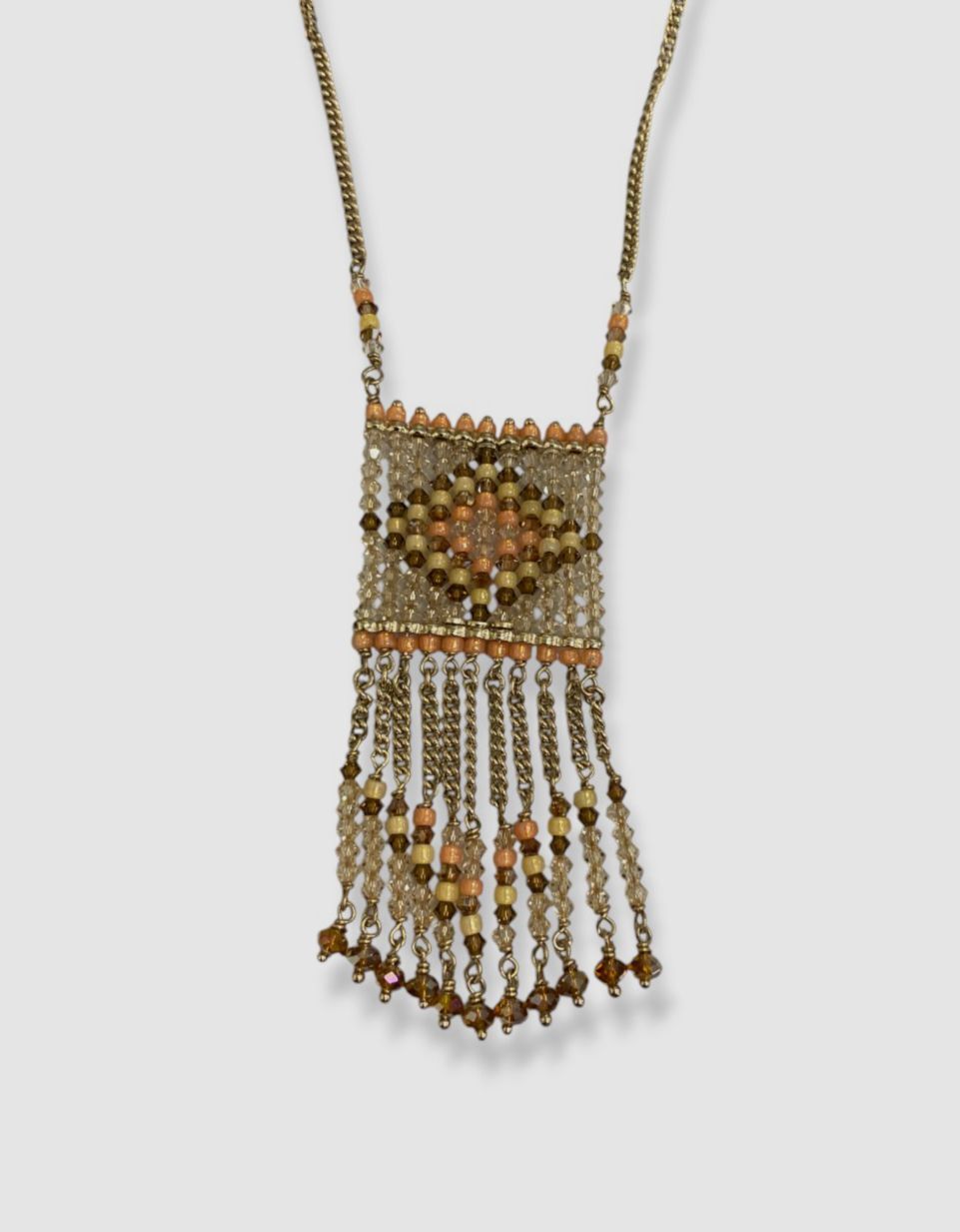 Valentino Garavani Women’s Gold Beaded Fringe Pendant Necklace