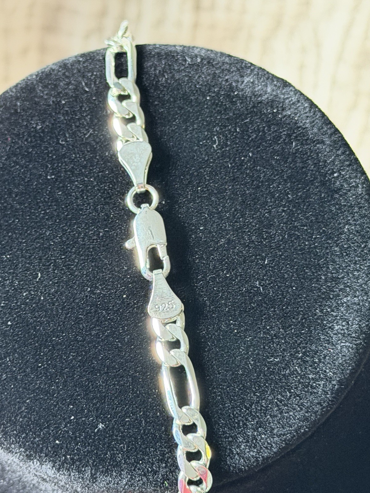 22 Inch 4.5mm 925 Silver Figaro Chain, Stamped