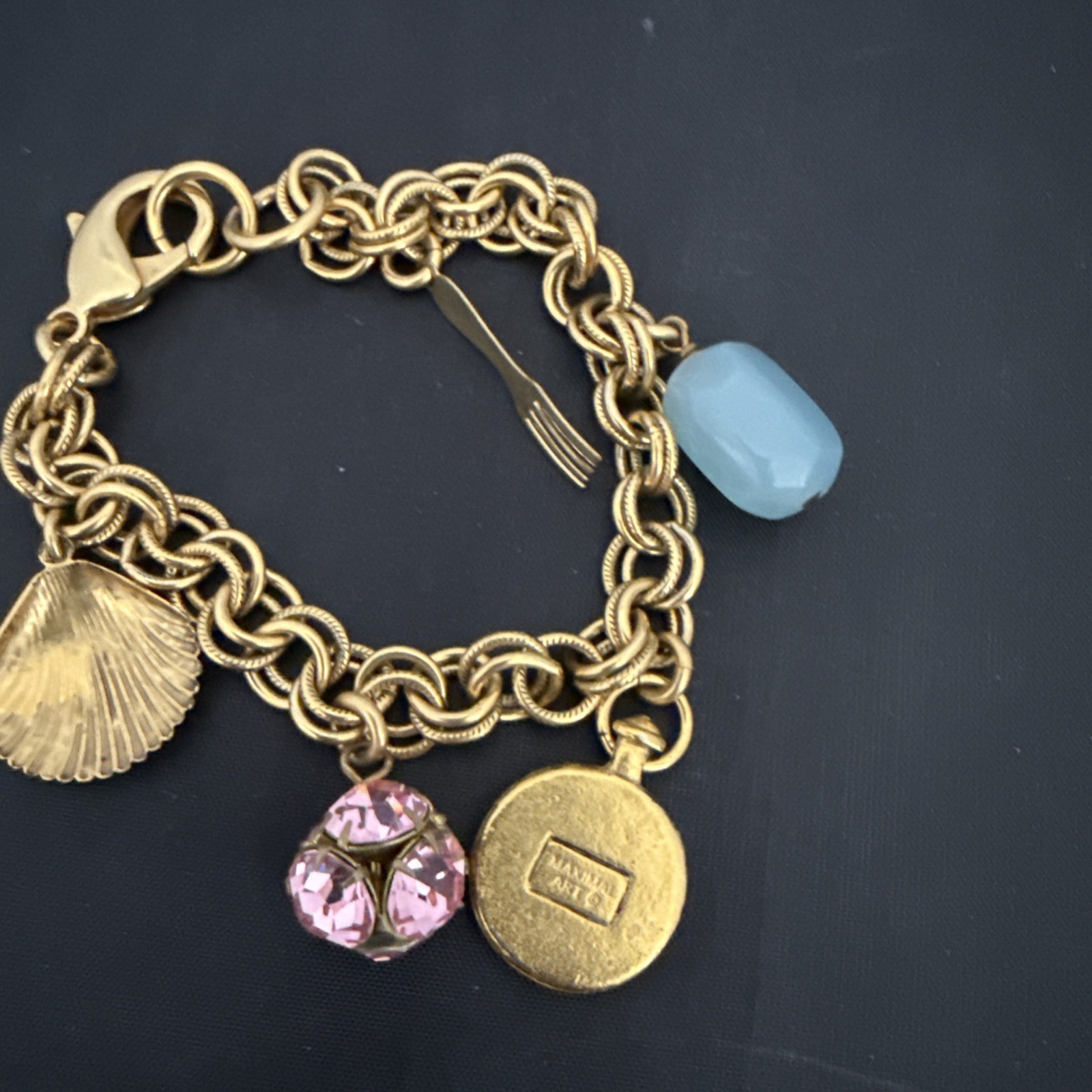 Vintage MAXIMAL ART John Wind Charm Bracelet Disney Ariel The Little Mermaid