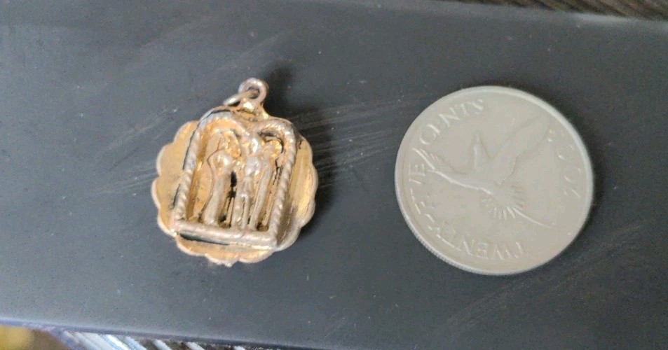 Gold Toned Ten Commandments Pendant “Thou Shalt Not Commit Adultery” Guardian..