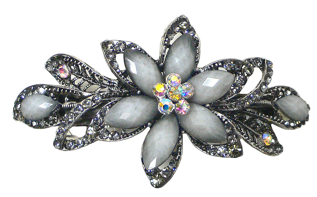 JCGY Gorgeous Barrette Hair Clip with Beads and Crystals U86012-0014