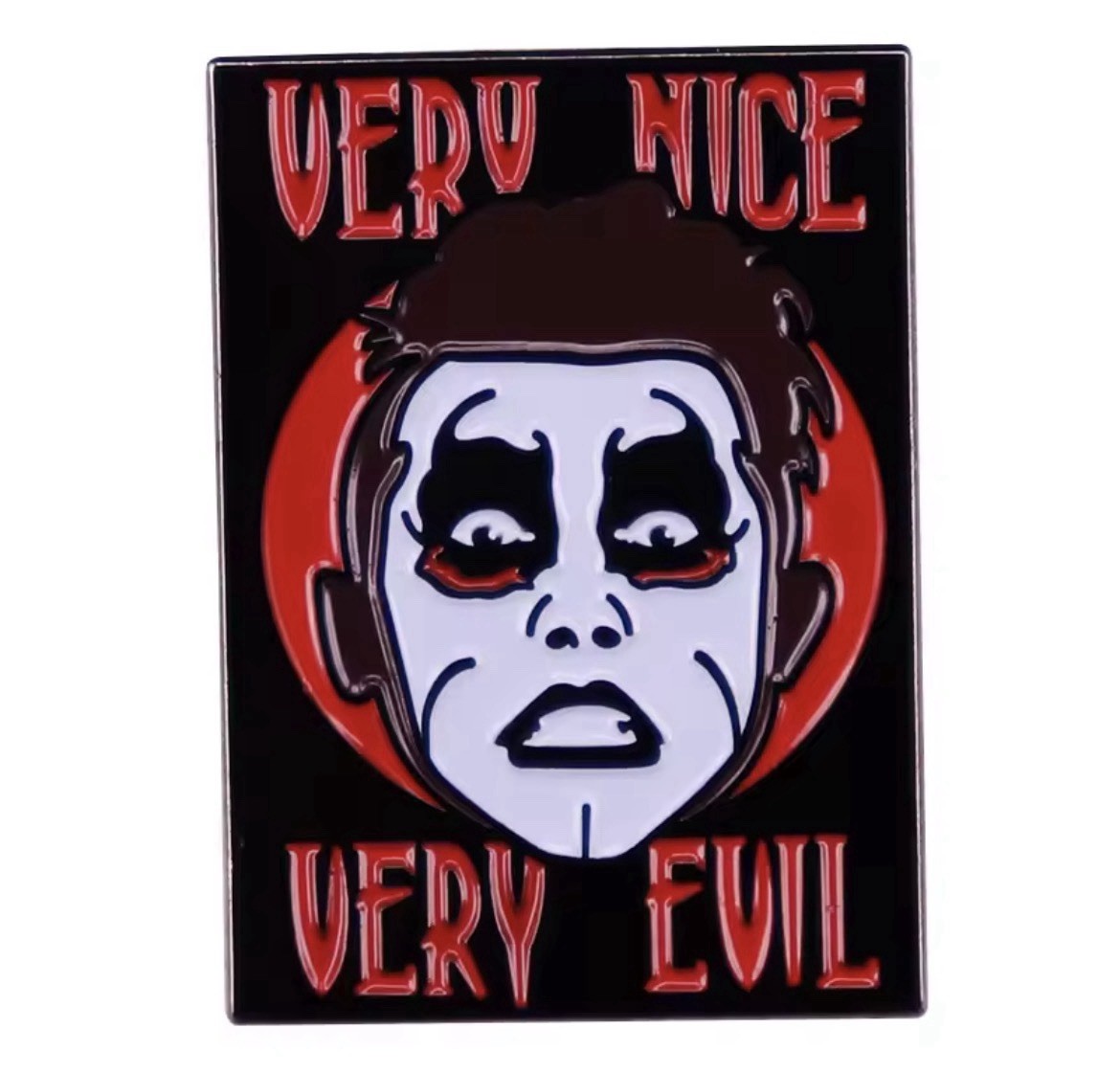 Evil Wrestling Style 1pc Pin With Rubber Back Evil Nice Pin Comedy FREE SHIPPING