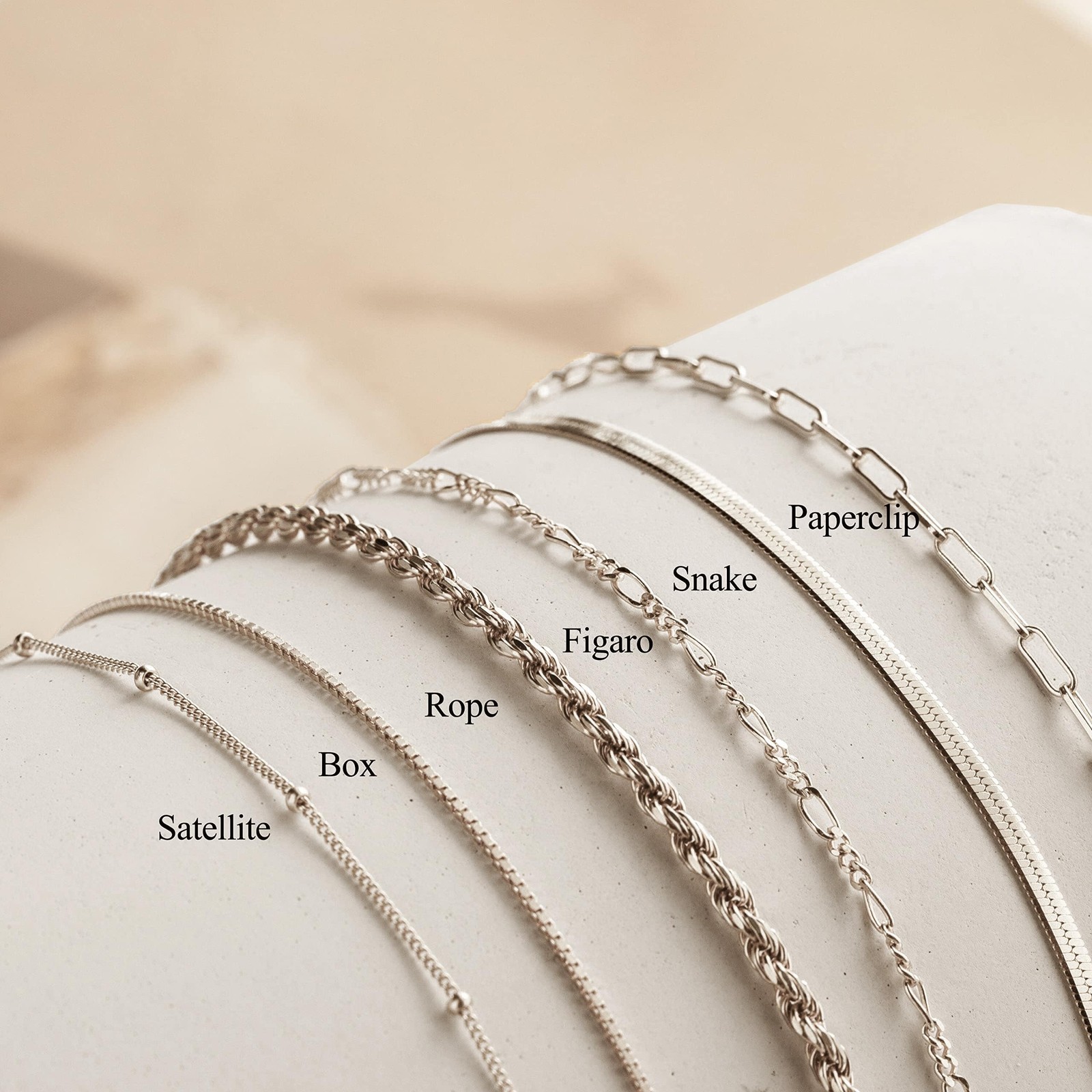 Dainty Silver Plated Bracelets for Women Trendy, Silver Jewelry Set