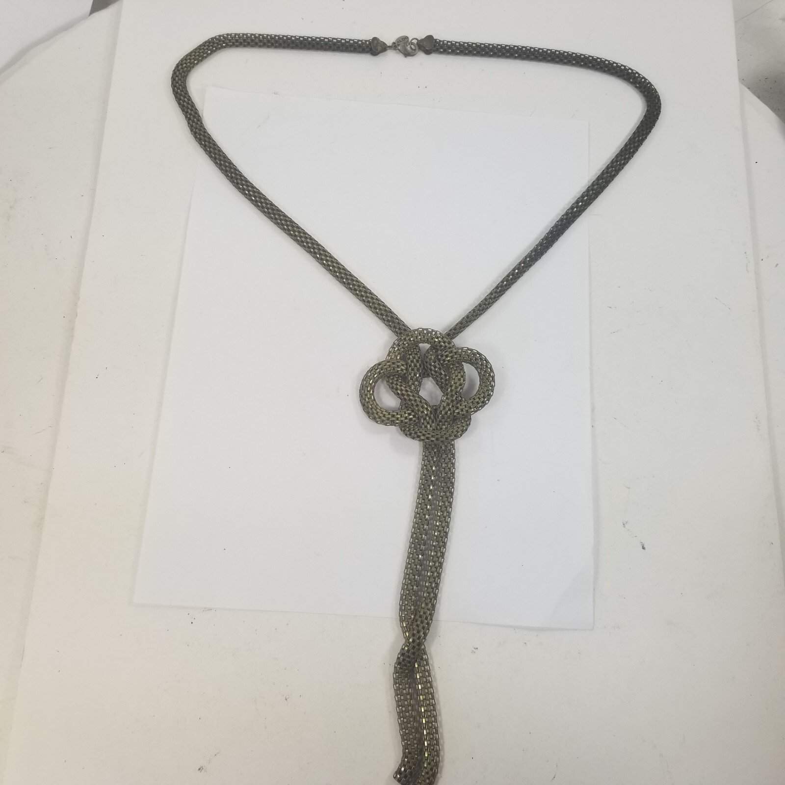 Necklace Designer Statement Celtic Knot Dangle Y Drop Aldo Signed