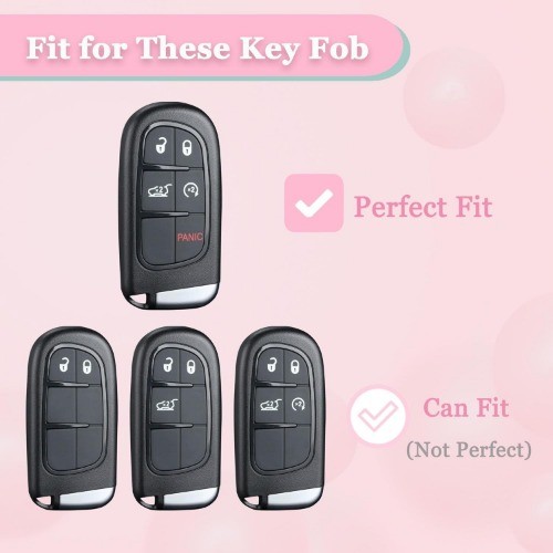 Key Fob Cover – 3 4 5 Buttons Soft TPU Key Fob Case Full Protectio Size: Dodge
