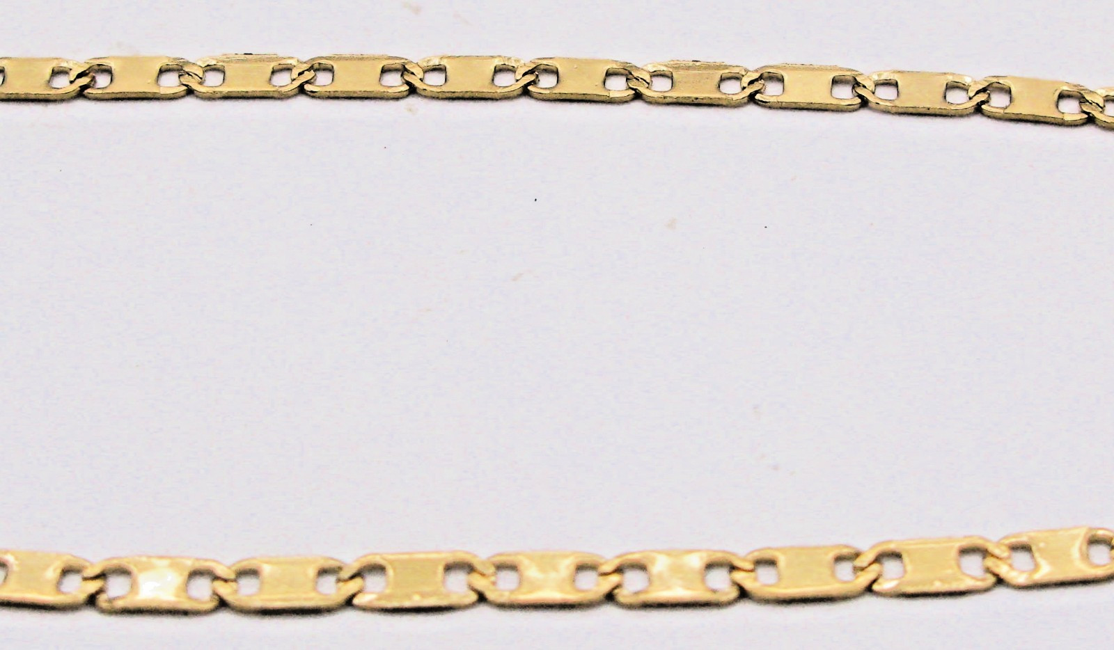 Gold Tone Cross Pendant Necklace with Geometric Link Chain – Unisex 30g- 22 inch