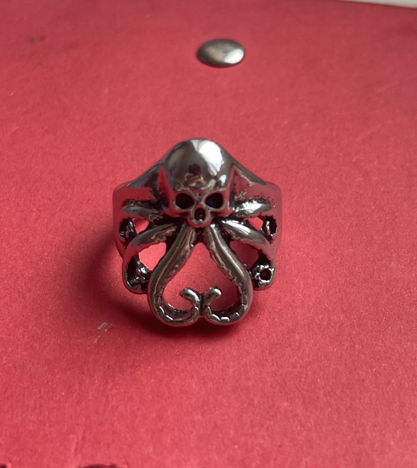 Powerful Octopus Vintage Ring Stainless Steel Octopus Biker Punk Hollow Ring