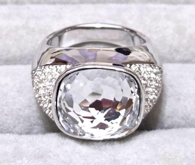 Swarovski Crystal Ring Size 13 with Box Used Not Specified