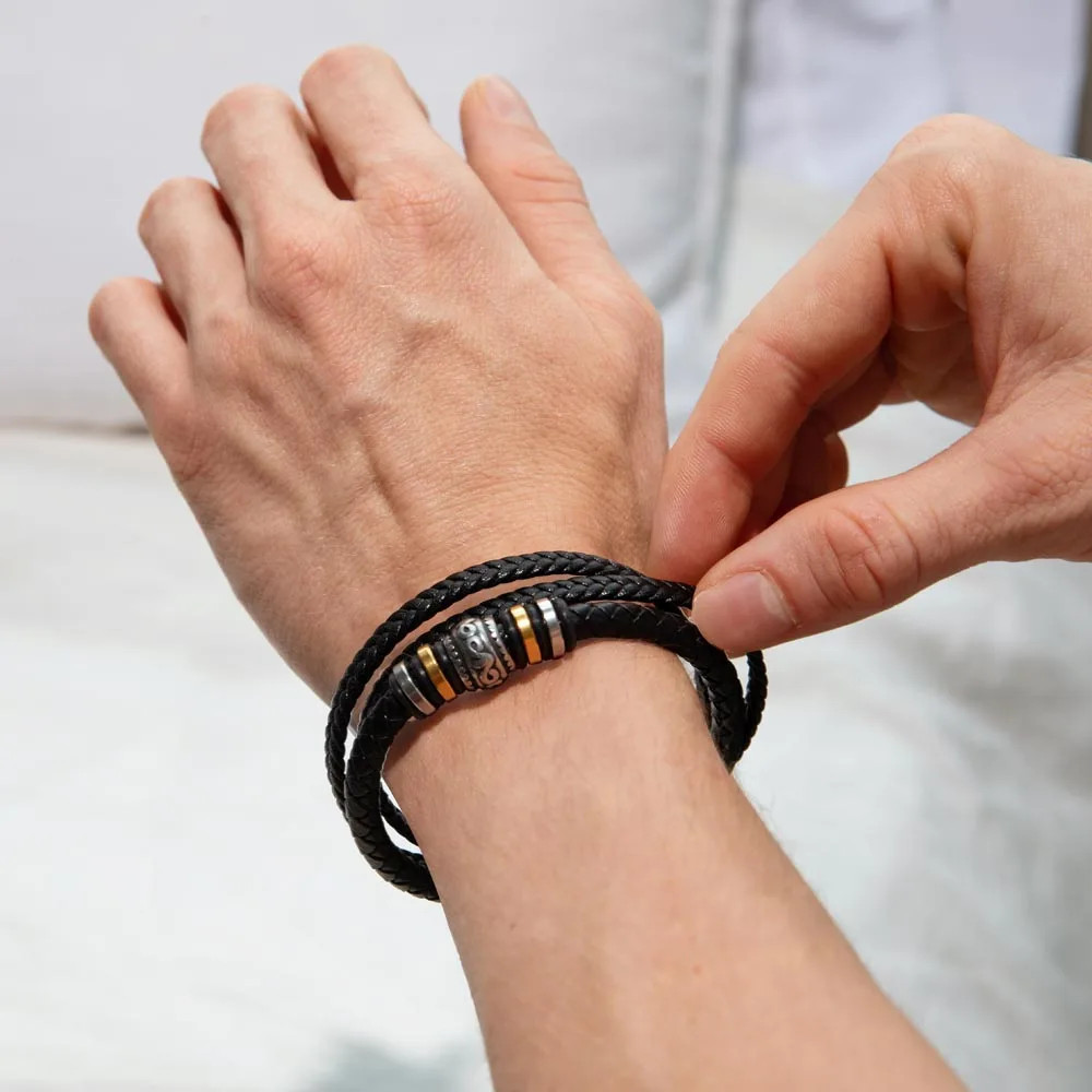 To My Son Gift for Son Bracelet Love from Mom, Dad Forever Birthday, Graduation