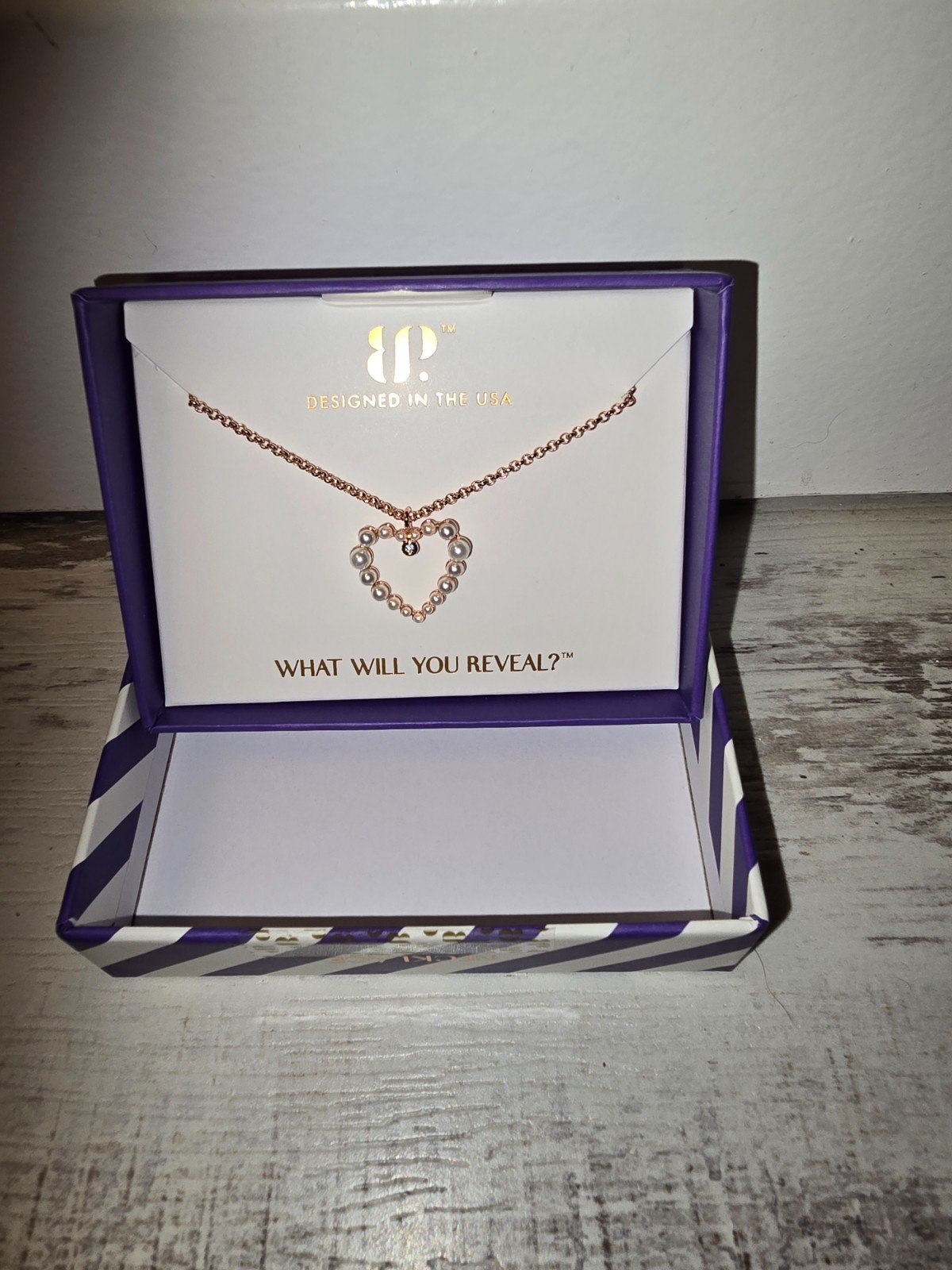 Bomb Party June – The Heartfelt Necklace – Pearl Hearts/ RG – FAST SHIPPING!