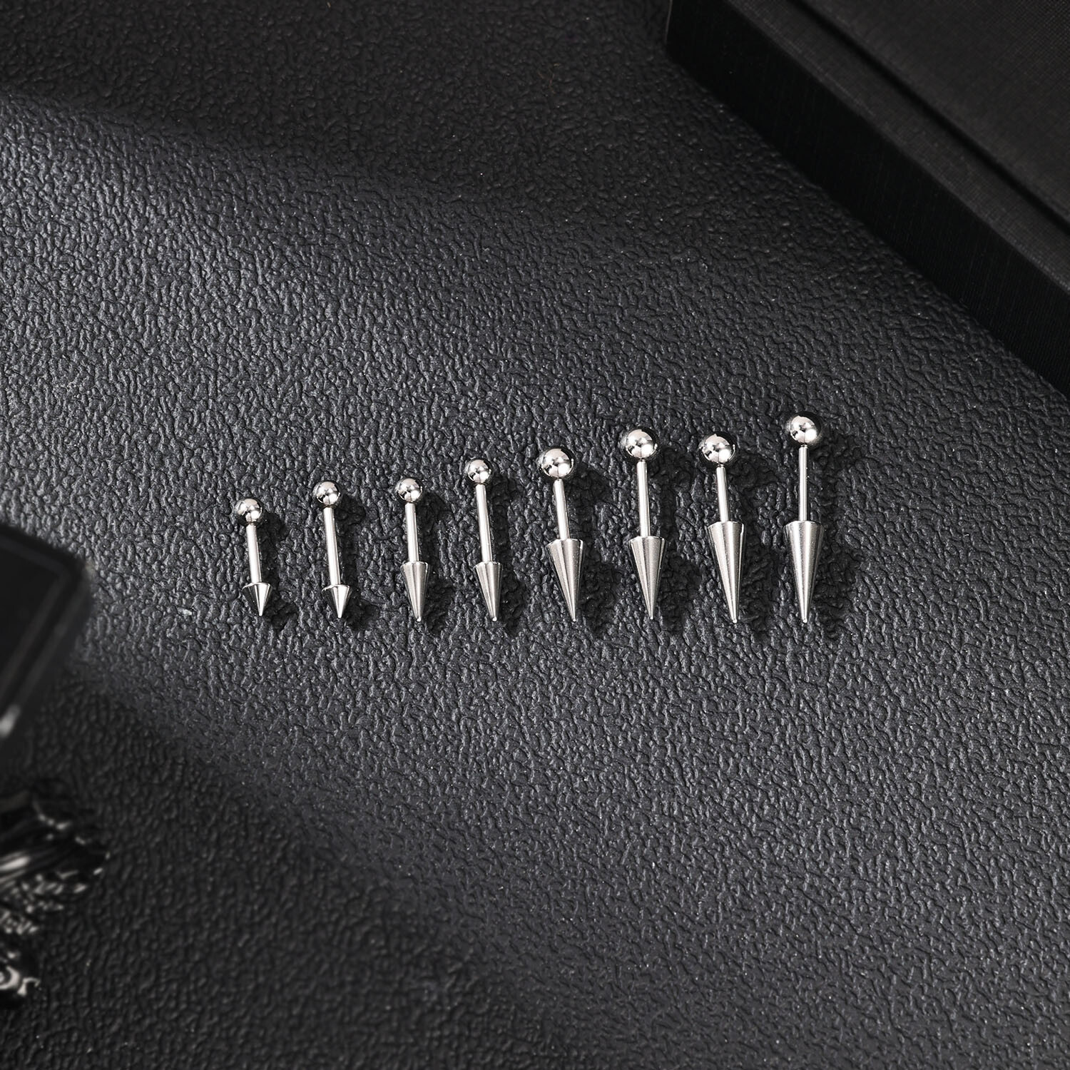 16G 18G Stainless Steel Stud Earring Spike Helix Tragus Barbell Piercing Jewelry