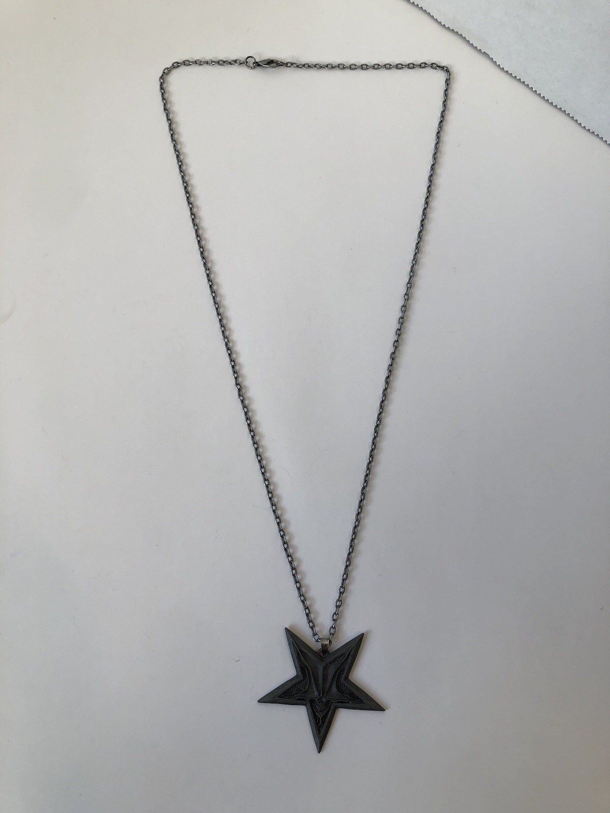 Inverted Pentagram Demon Necklace Pendant Morning Star Gothic Jewelry Devil NEW