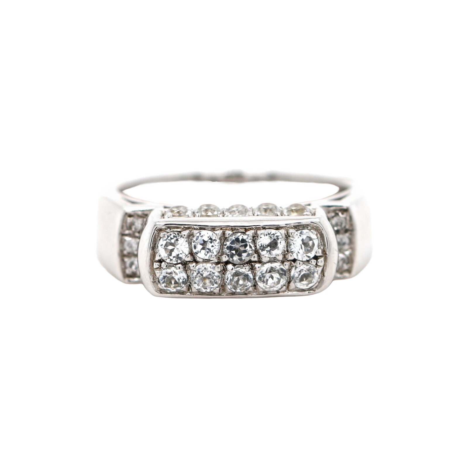 925 SS White Topaz Ring (1.09 cts)