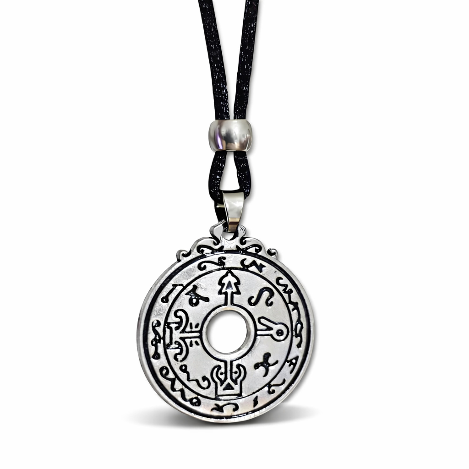 Healers Talisman Pendant Black Pullet Necklace Amulet Grimoire Magic Jewellery