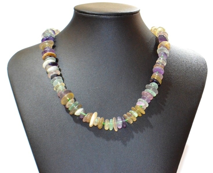 fluorite necklace Natural stone necklace Jewelry
