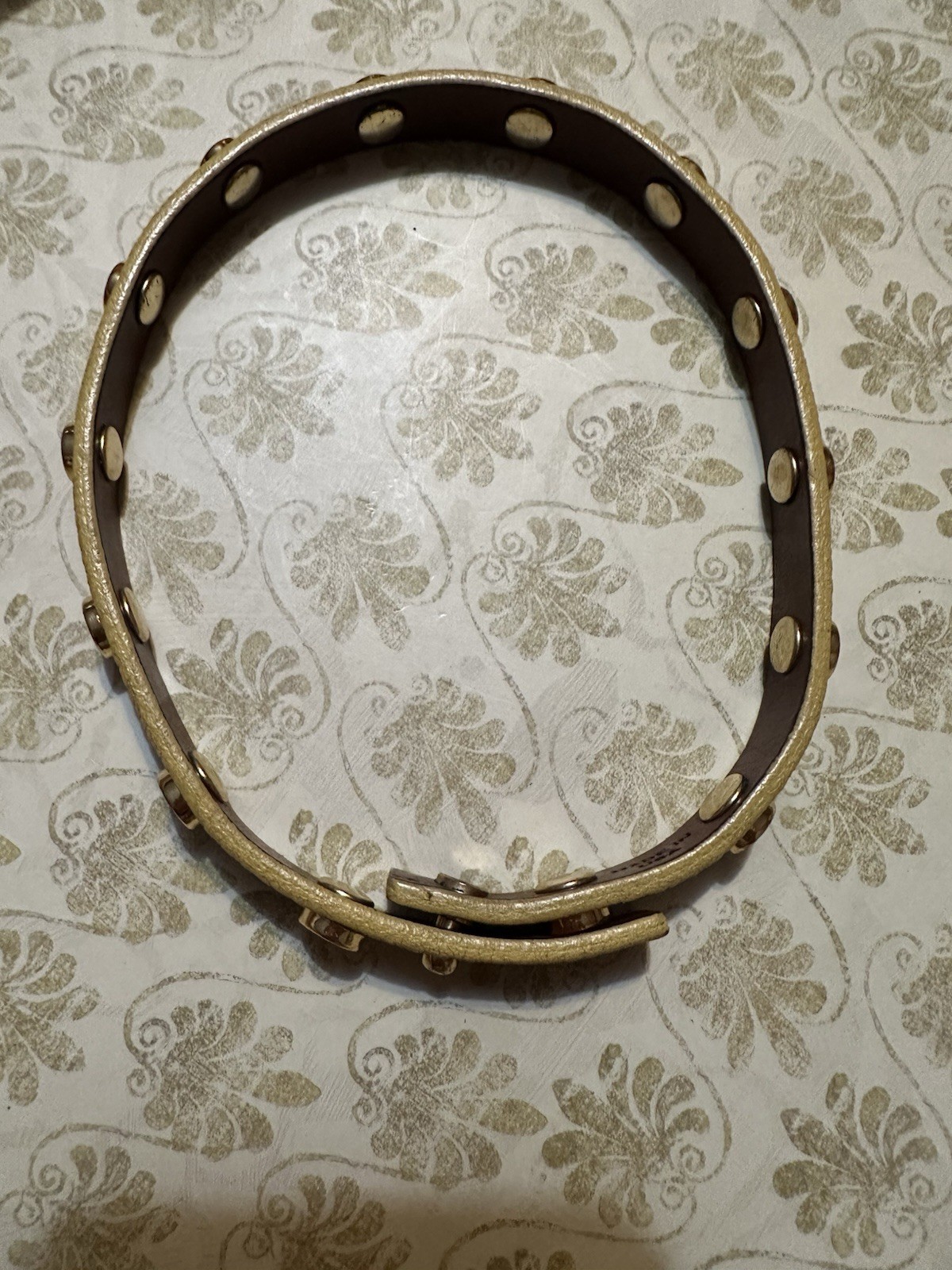 Tory Burch signature monogram Leather Bracelet Made in USA 15”long