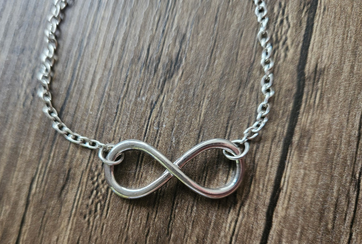 Infinity Lucky Charm Chain Adjustable Bracelet Silver Lobster Clasp 18.5-26.5cm