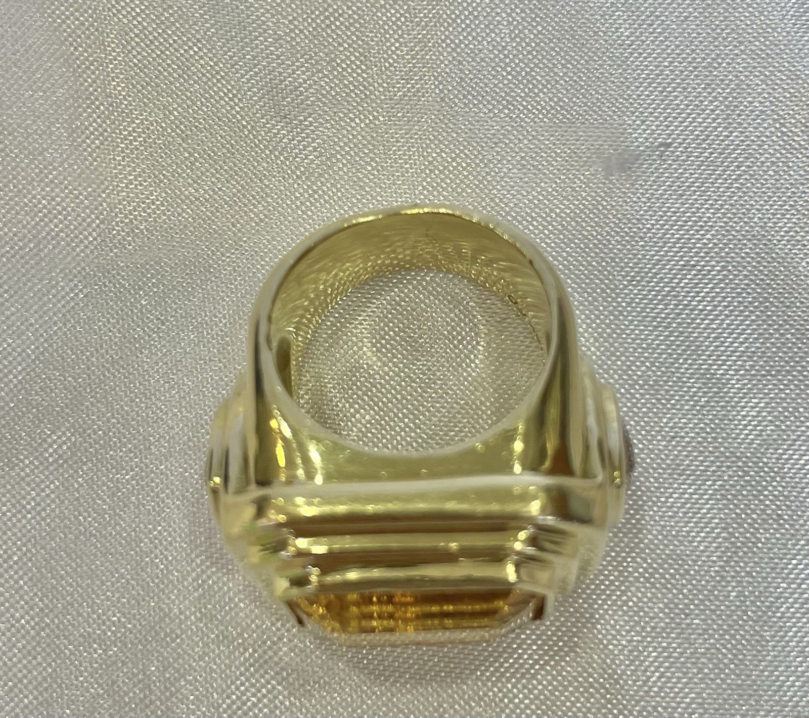 MAGNIFICENT FRENCH 18k GOLD CITRINE RING SIZE 7.5, 36 GRAMS MUST SEE