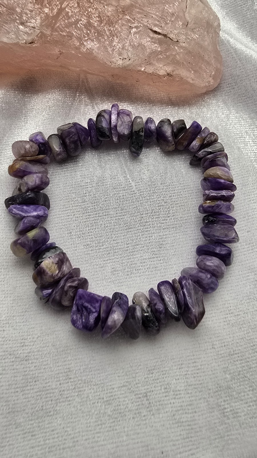 Charoite Stone 7.0 Inch Stretch bracelet