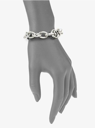 CLEARANCE!! NWDF Michael Kors Toggle Link Chain Bracelet Silver MKJ1101