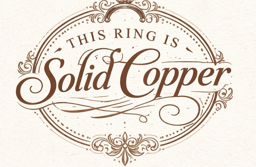 Solid copper ring #CR050 – Available in Sizes 6 to 10.