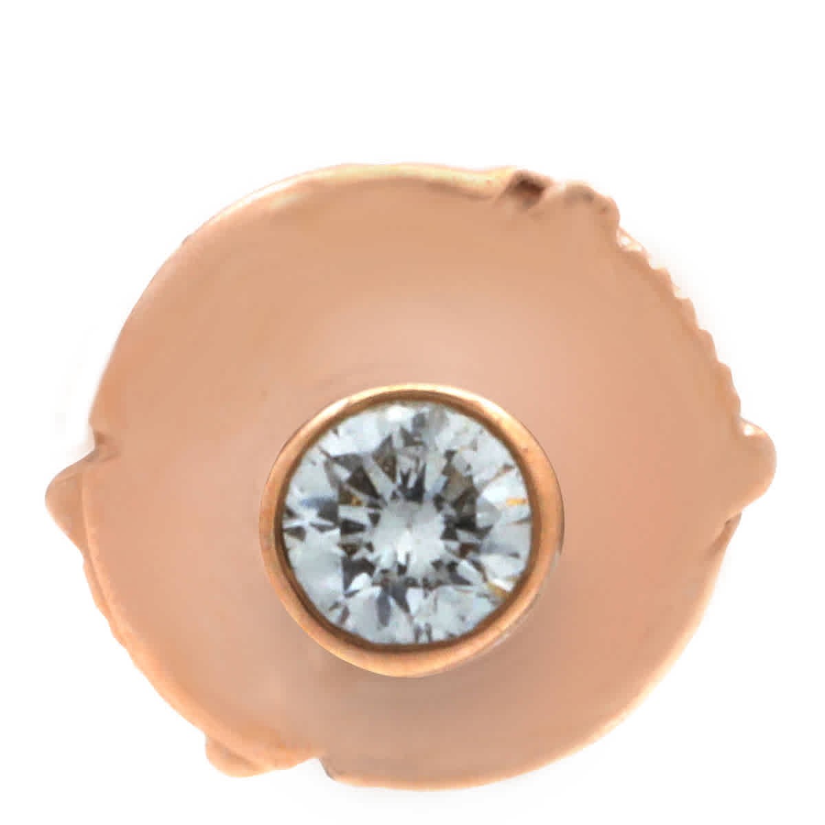 Vanrycke Ladies One Pink Gold And Diamond Stud Earring