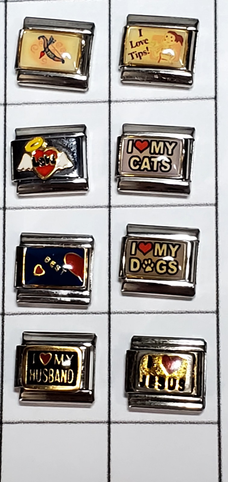 Shop-You Pick & Choose/Hearts & LOVE Italian Charms UBERRY StSteel D’linq Enamel