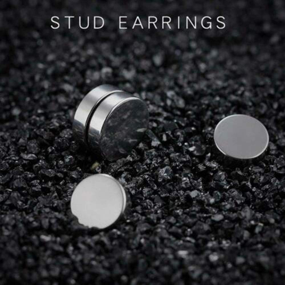 12 Pairs Stainless Steel Non Pierced Magnetic Earrings for Men Women CZ Clip …