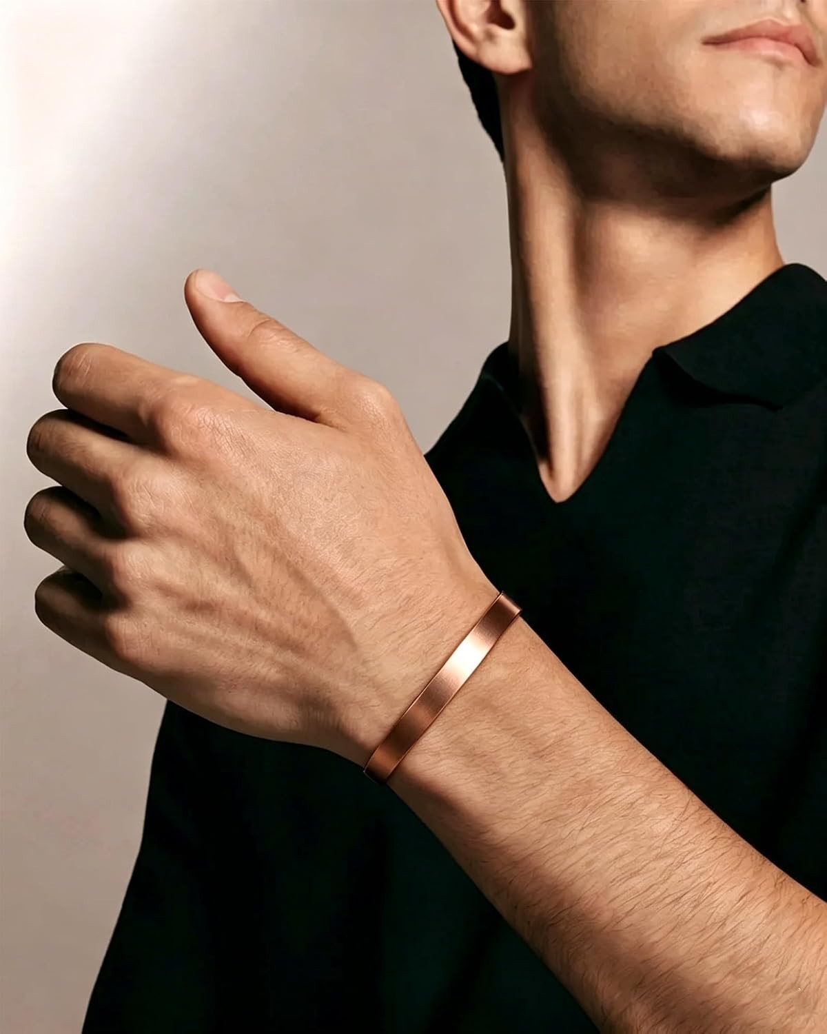 Engraved ‘Always & Forever’ Copper Cuff Bracelet – Adjustable Gift for Him/Her