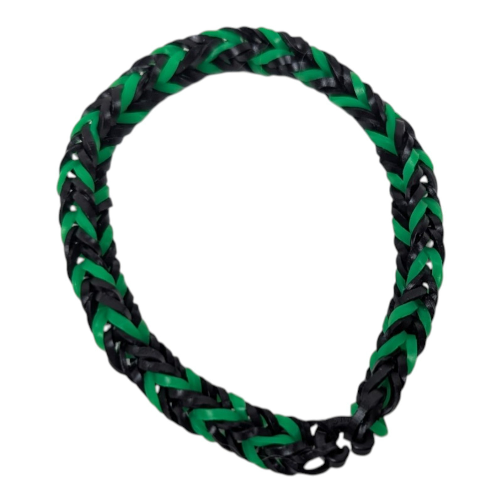 Mix of 5 Multicolor Rubber Band Rainbow Bracelets Glow In The Dark Hand Made EDM