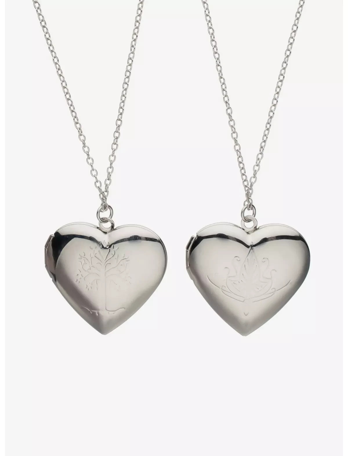 The Lord Of The Rings Aragorn & Legolas Heart Locket Necklace Set of 2 Brand New