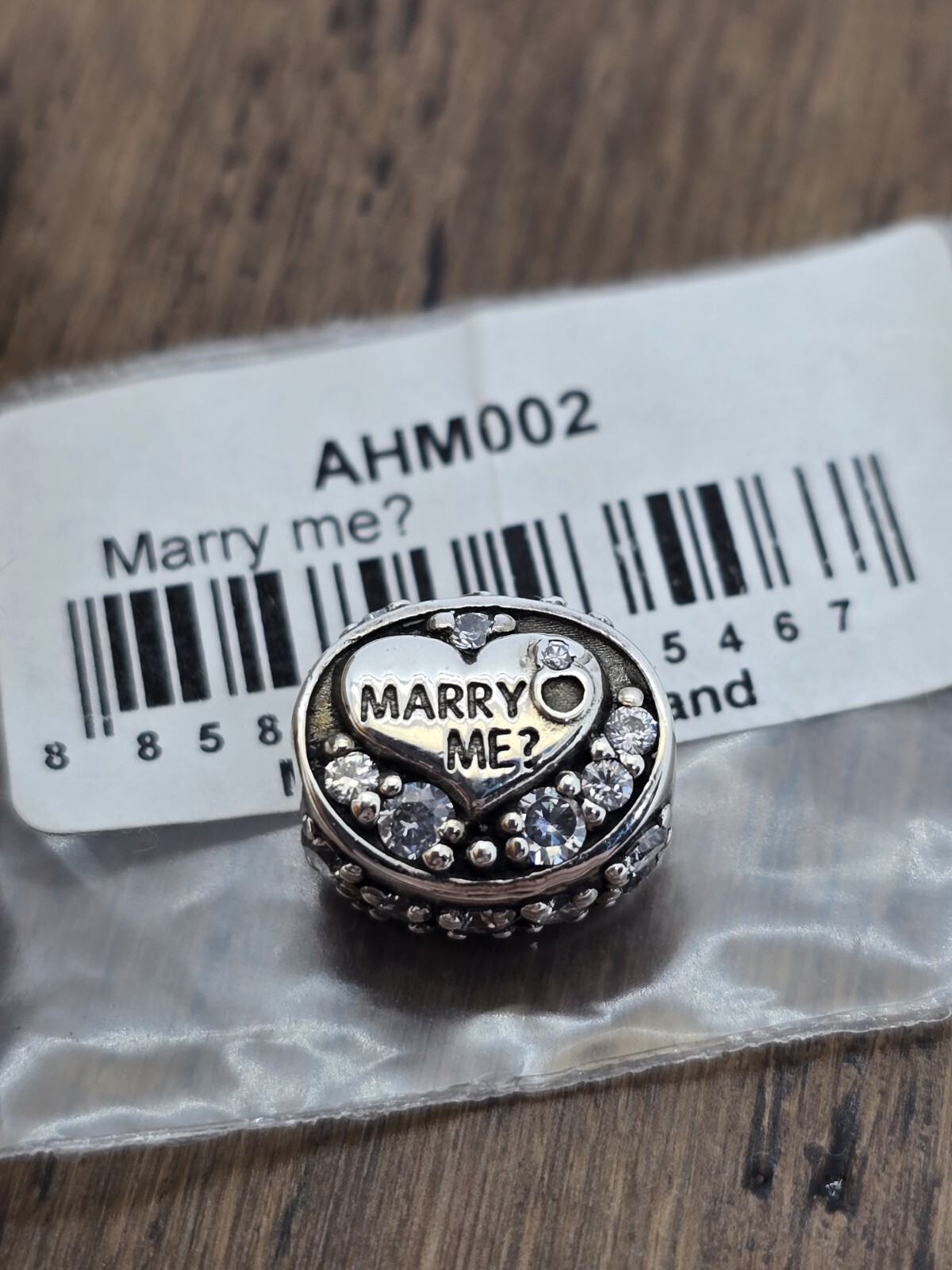 Authentic OHM Beads Marry Me? Charm 925