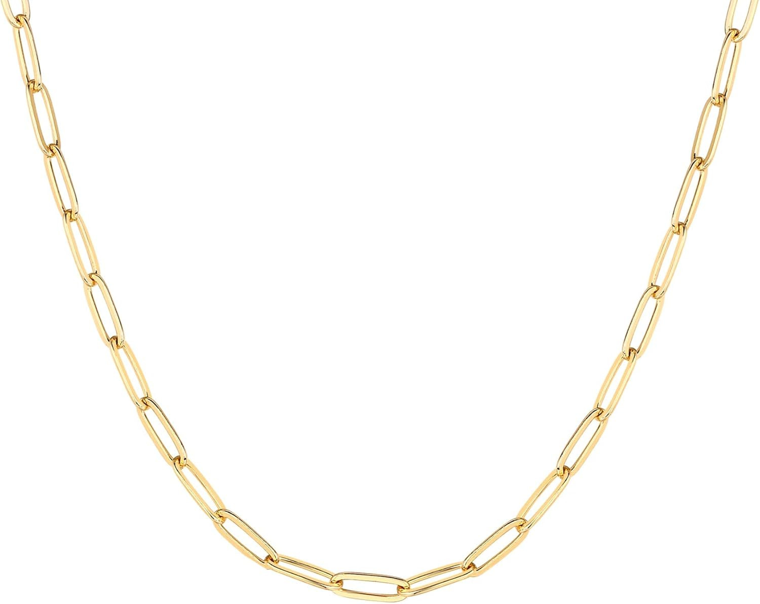 14K Gold Plated Curb Paperclip Box Sphere Bead Snake Herringbone and Figaro Chai