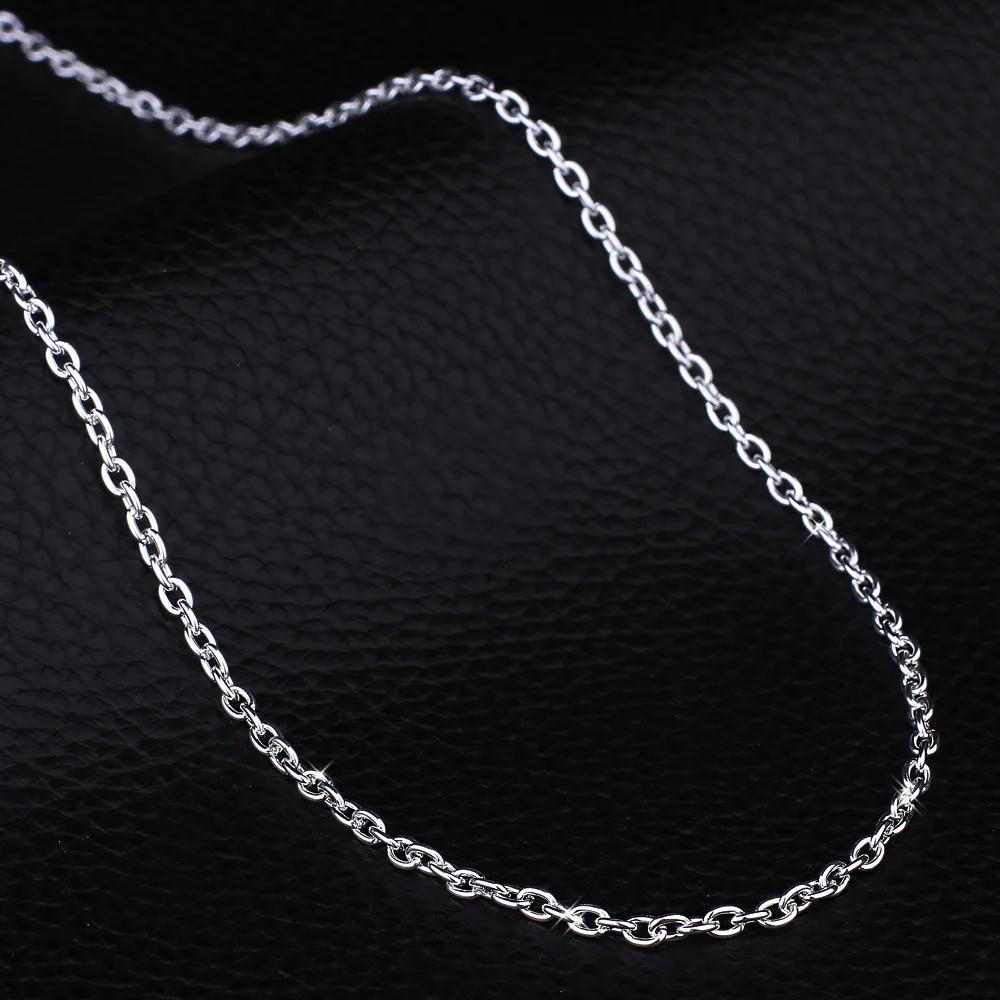 Wholesale 5Pcs 925 Sterling Silver Rolo Chain Necklace for Men and Women