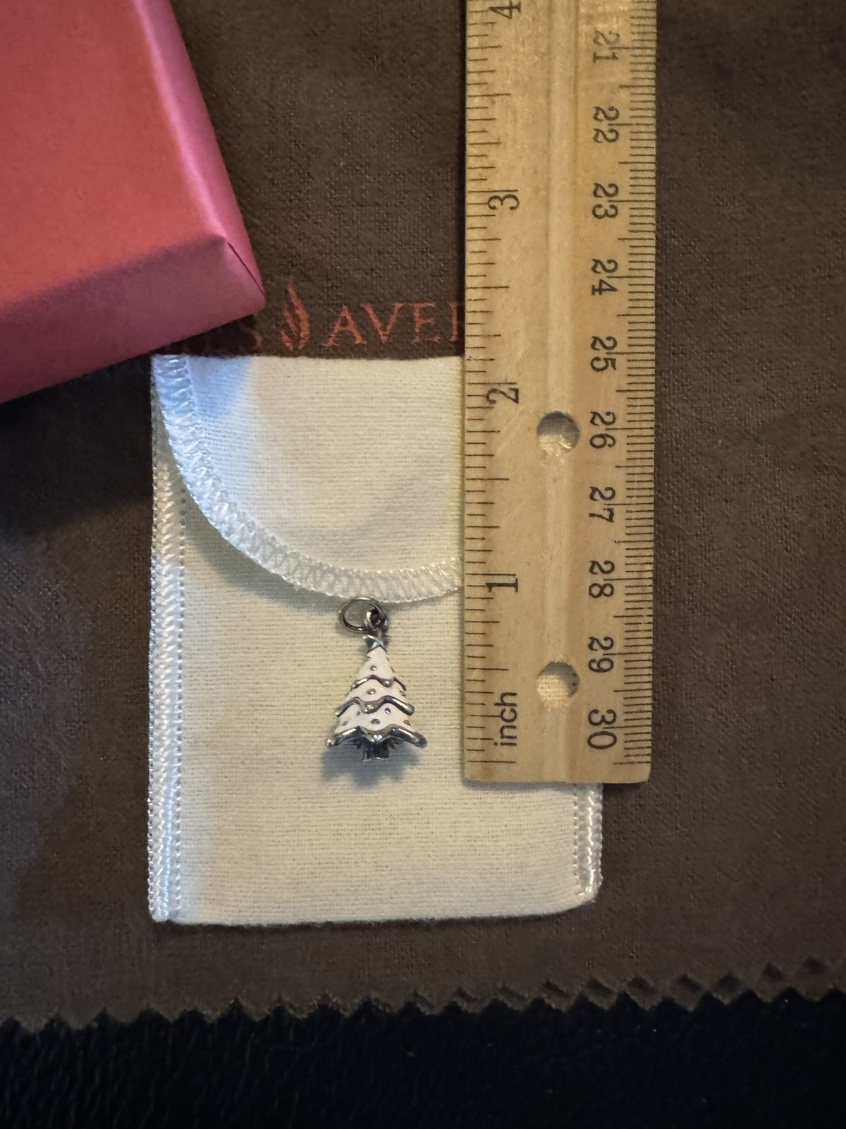 James Avery Limited Edition White Enamel Christmas Tree Charm Silver NIB